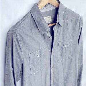 rag&bone EUC Blue Check Button-Up Shirt Dress size L